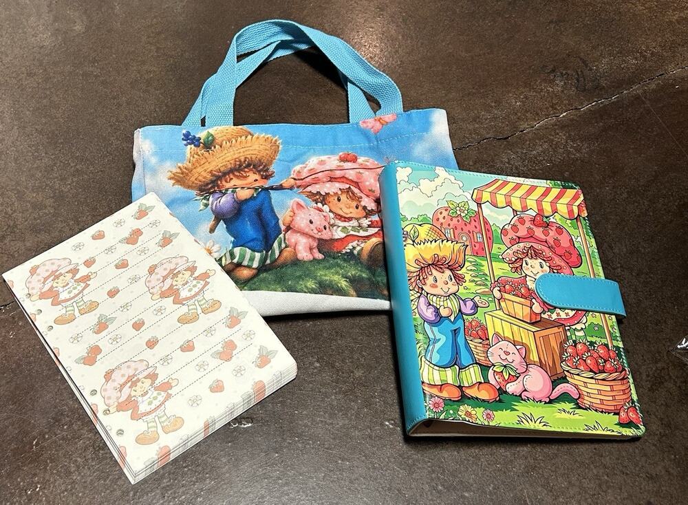 Strawberry Shortcake A5 Binder w/ Printed Stationery paper & Tote